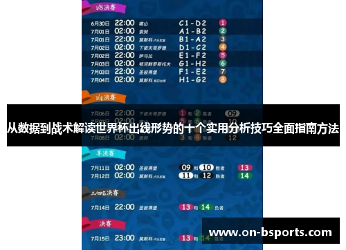 从数据到战术解读世界杯出线形势的十个实用分析技巧全面指南方法 从数据到战术解读世界杯出线形势的十个实用分析技巧全面指南方法
